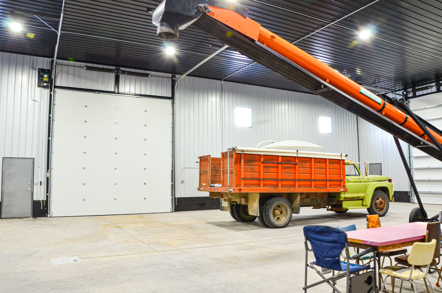 large mobile equipment inside large room